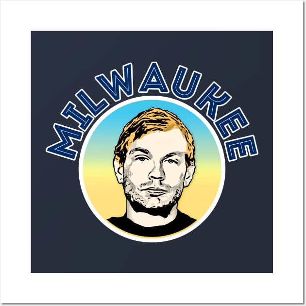 Jeffrey Dahmer/Milwaukee ∆∆∆ 90s Styled Retro Graphic Design Wall Art by DankFutura